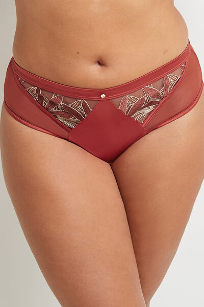 CARLA SHORTY TULLE BRODE MULTICO ORANGE