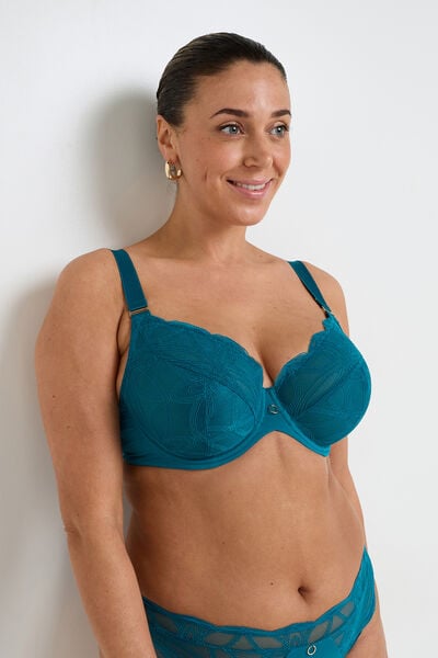 SOUTIEN-GORGE EMBOITANT GRANDE TAILLE DENT TURQUOISE