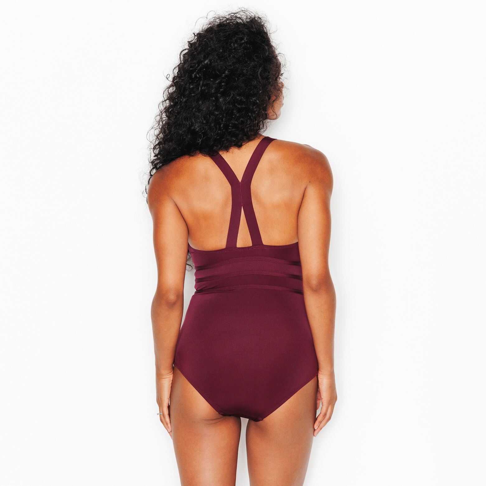 JORIA MAILLOT DE BAIN UNE PIECE SPORT BORDEAUX