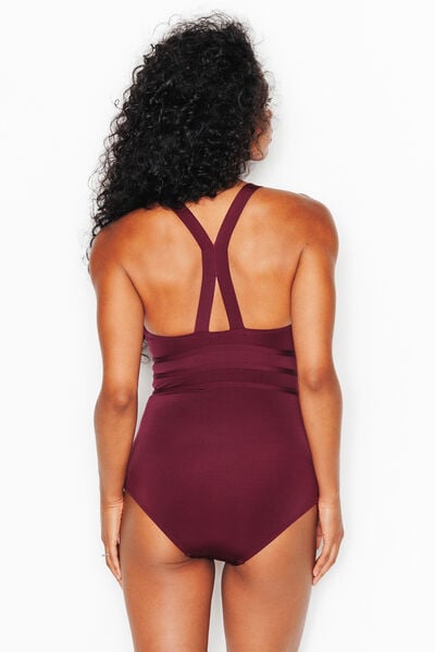 MAILLOT DE BAIN UNE PIECE SPORT BORDEAUX