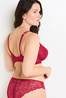 DENTELLE SOUTIEN-GORGE EMBOITANT DENTELLE ROUGE