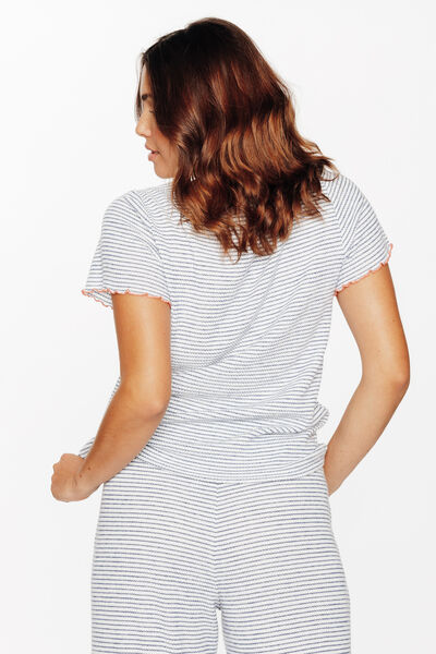 TEE-SHIRT MANCHES COURTES MULTICO BLEU