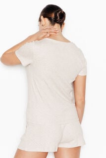 HABYBIS TEE-SHIRT MANCHES COURTES BEIGE