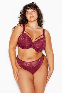 JAINA TANGA DENTELLE BORDEAUX