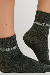 MOTIF PAIRE DE CHAUSSETTES LUREX VERT FONCE