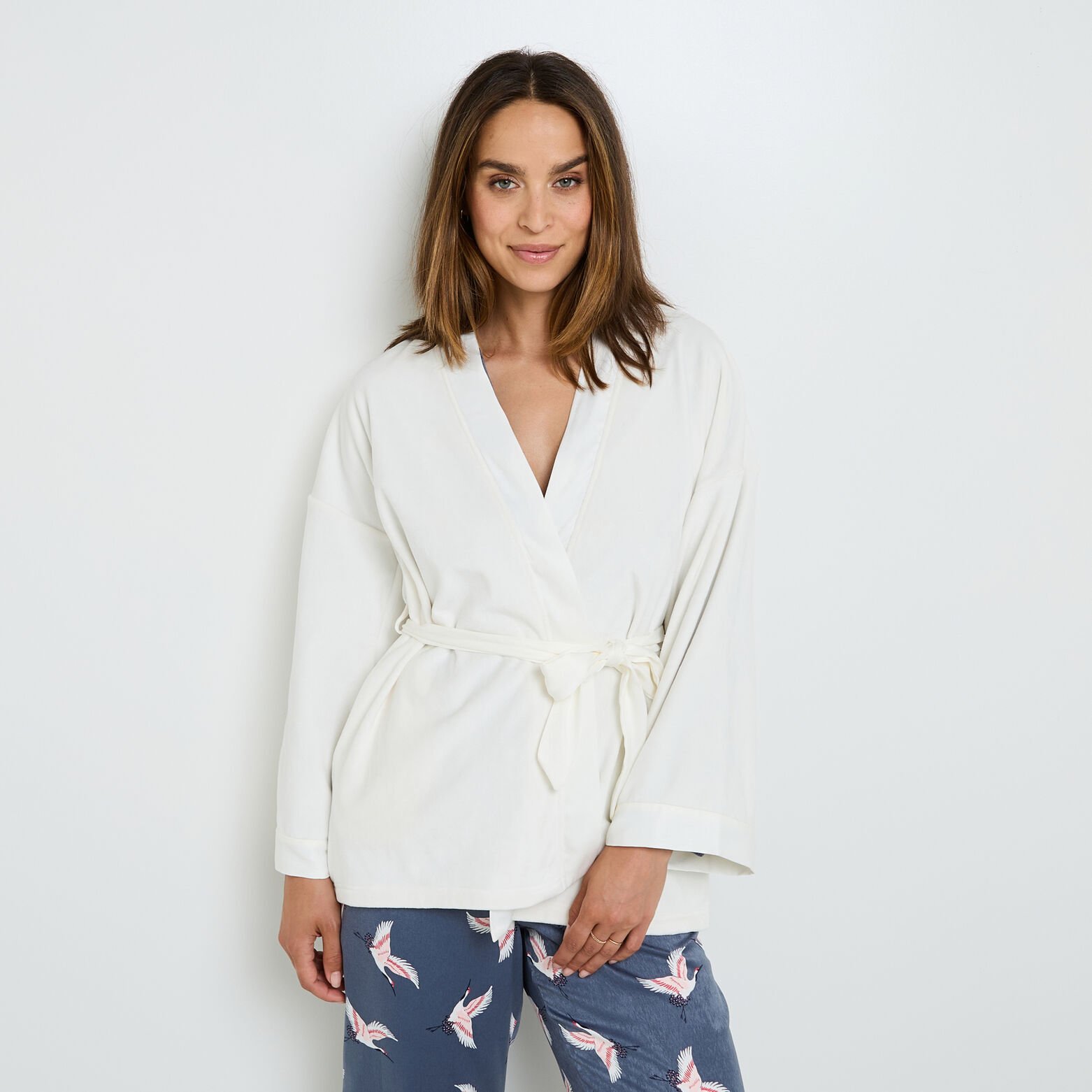 HOUX VESTE VELOURS ECRU