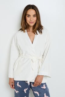 HOUX VESTE VELOURS ECRU