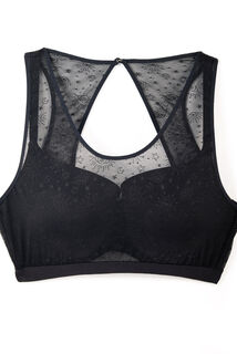 LUNA BRASSIERE TULLE NOIR NOIR