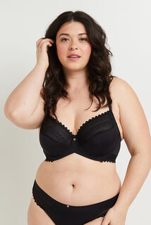 DOUCE SOUTIEN-GORGE EMBOITANT MICROFIBRE NOIR