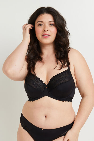 SOUTIEN-GORGE EMBOITANT MICROFIBRE NOIR
