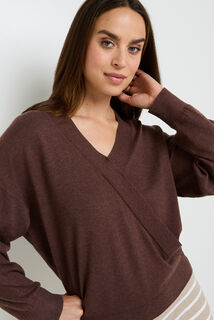 FEERIE PULL EN TRICOT MARRON