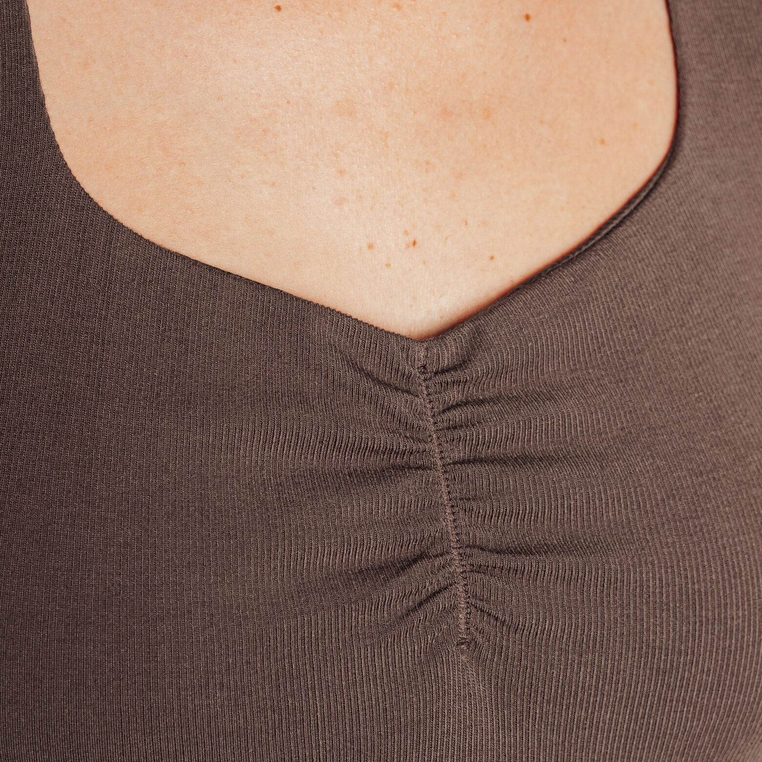 HIBISCUS TEE-SHIRT MANCHES LONGUES MARRON