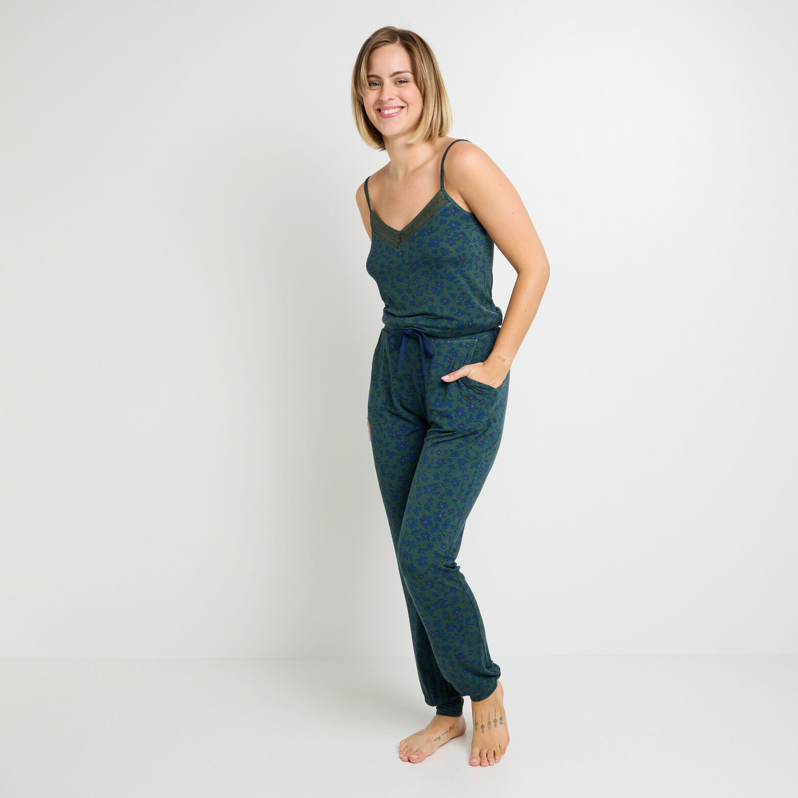 CAMILLE Pantalon de pyjama MULTICO VERT