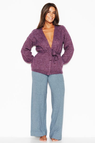 GILET EN TRICOT BORDEAUX