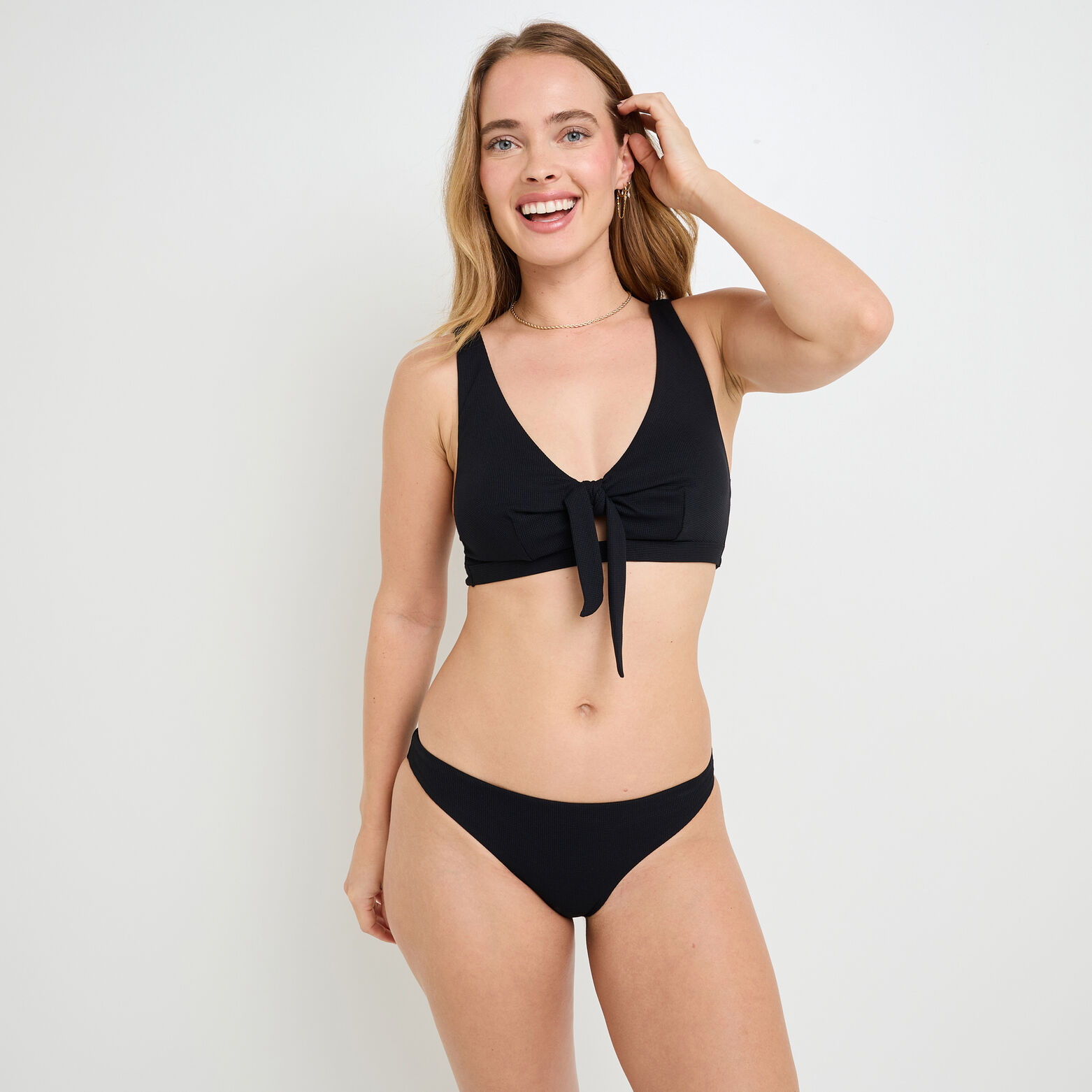 MALOU Maillot de bain culotte midi NOIR