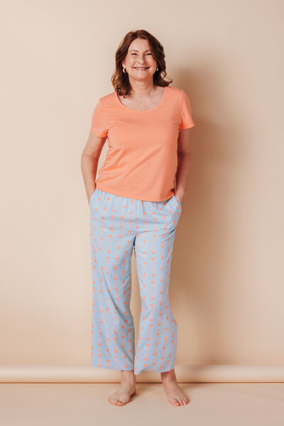 IDEALE PYJAMA PANTACOURT 2 PIECES MULTICO ORANGE