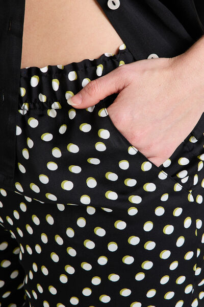 Pantalon de pyjama satin MULTICO NOIR