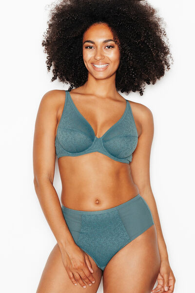JULIANE SOUTIEN-GORGE EMBOITANT FOULARD PETROLE