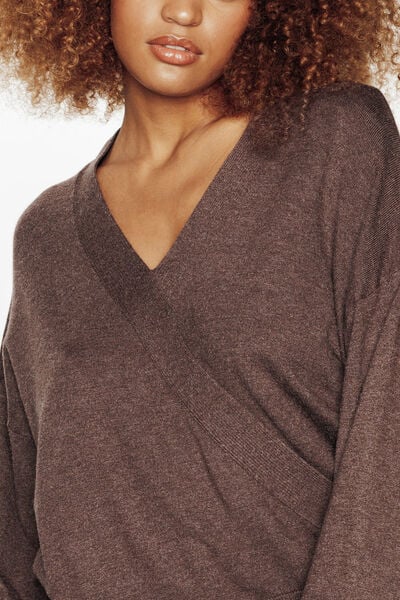 FEERIE PULL EN TRICOT MARRON