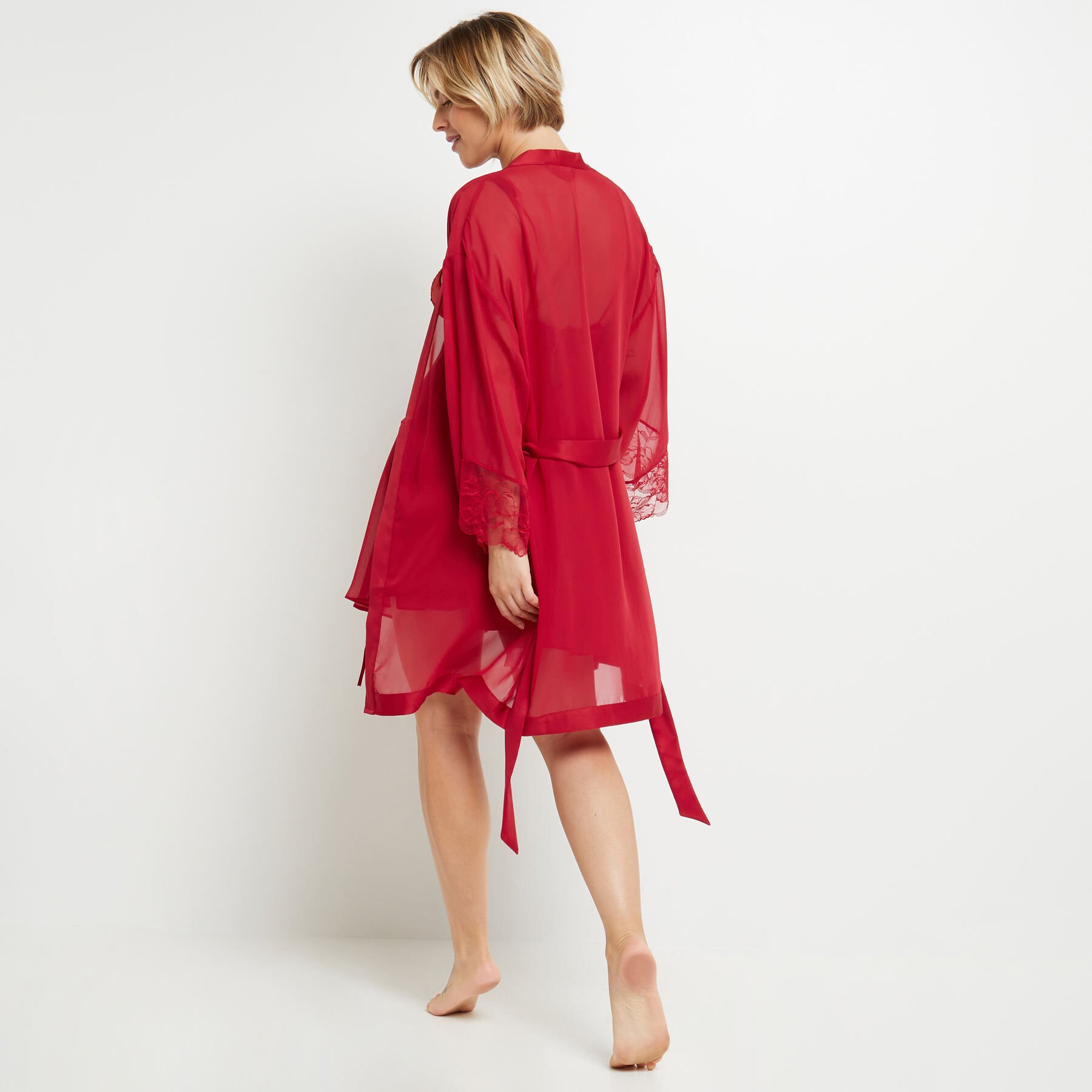 Kimono rouge gorge top