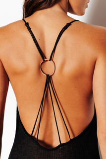 PHOEBE ROBE DE PLAGE NOIR