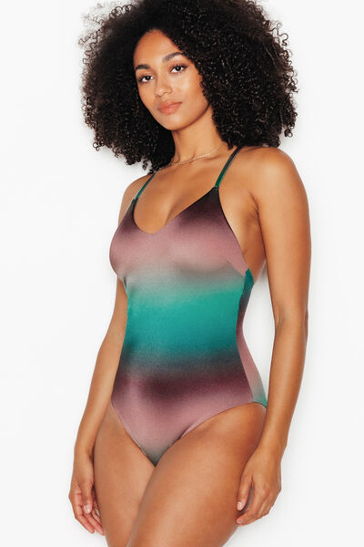 MAILLOT DE BAIN 1 PIECE TRIANGLE MULTICOLOR