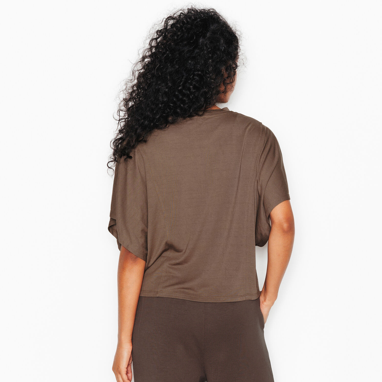 JANIRA T-SHIRT MANCHES COURTES MARRON