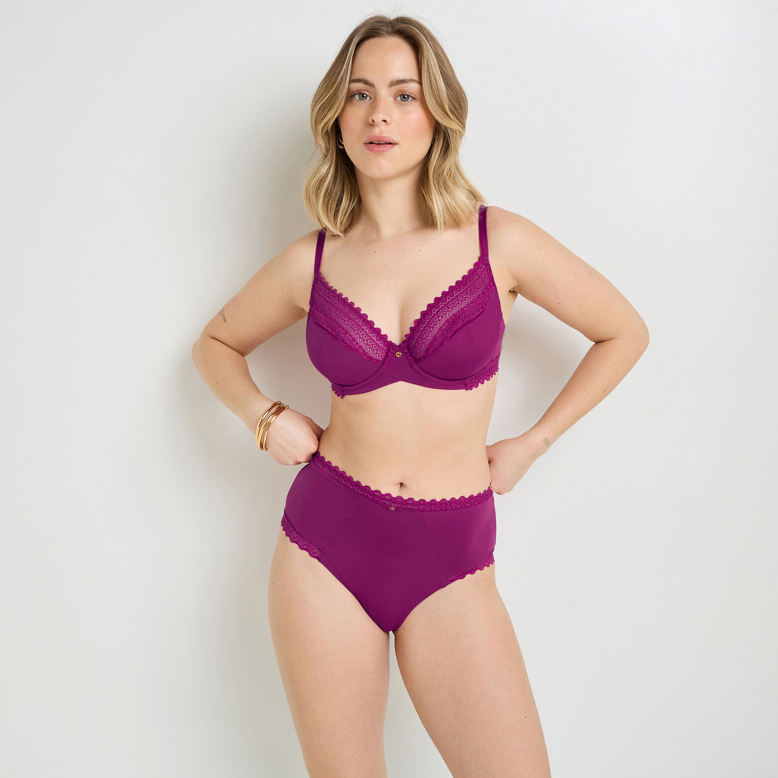 DOUCE CULOTTE TAILLE HAUTE MICROFIBRE VIOLET