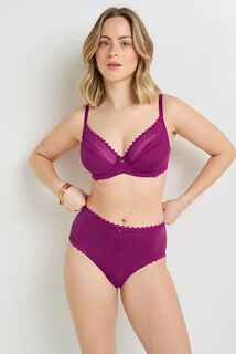 DOUCE CULOTTE TAILLE HAUTE MICROFIBRE VIOLET