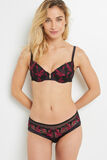 BETTY SHORTY TULLE BRODE MULTICO NOIR