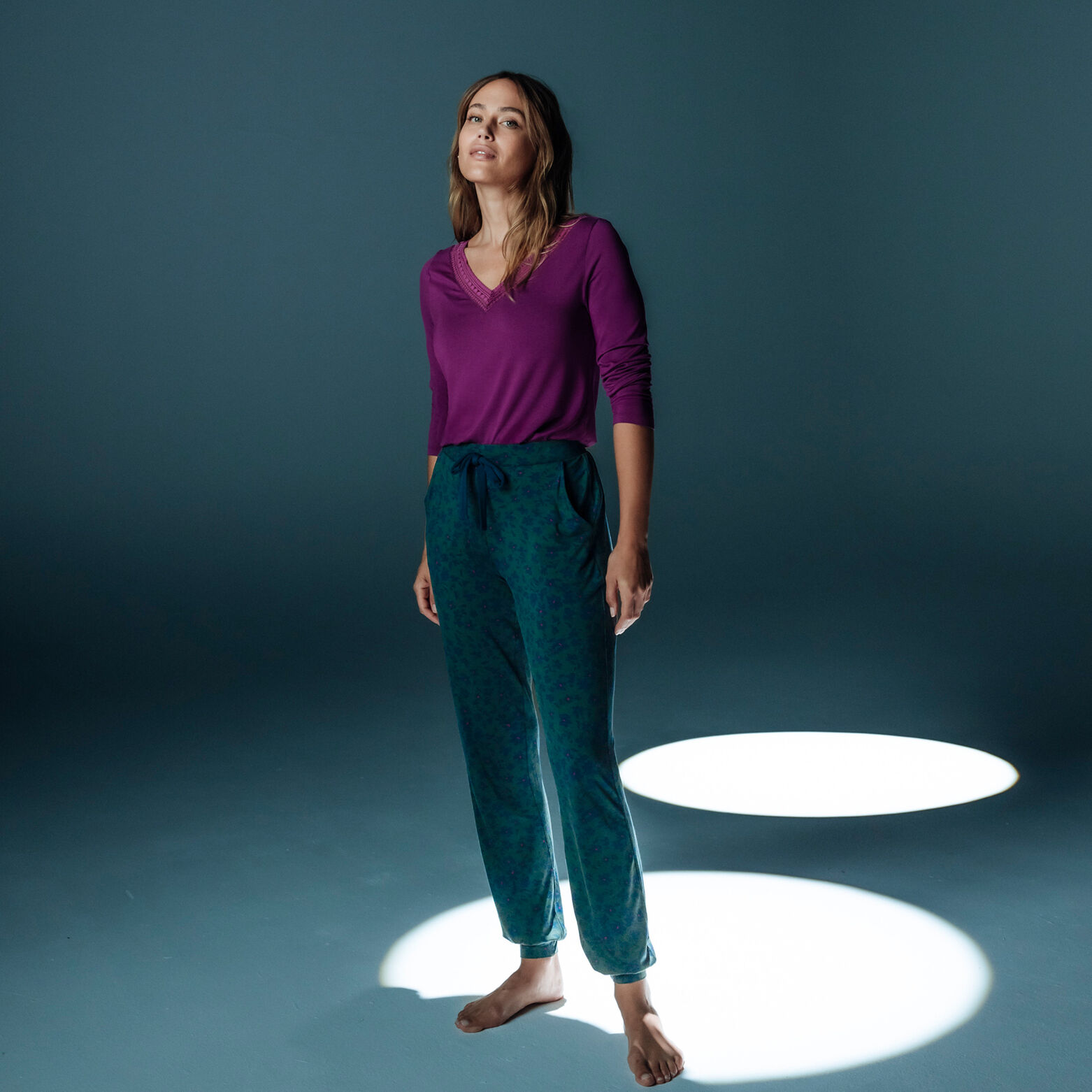 CAMILLE Pantalon de pyjama MULTICO VERT