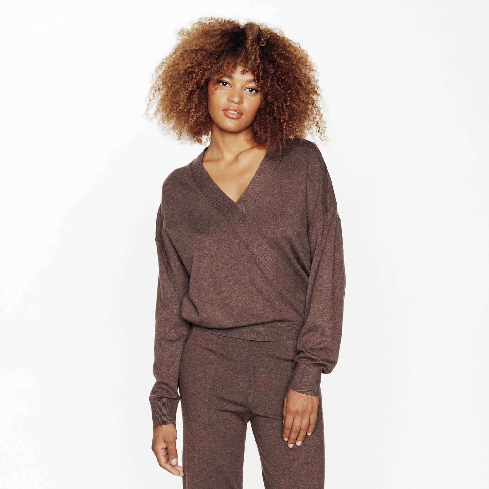 FEERIE PULL EN TRICOT MARRON