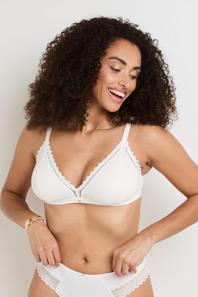 DOUCE SOUTIEN-GORGE SANS ARMATURES MICROFIBRE ECRU