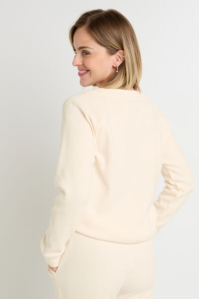 TEE-SHIRT MANCHES LONGUES ECRU
