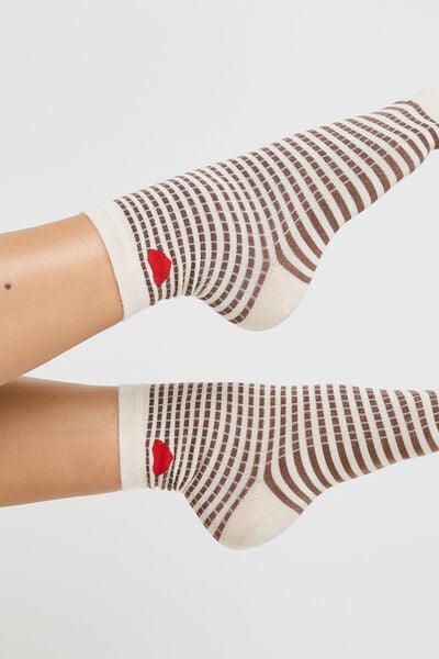 CHAUSSETTES RAYURES MULTICO BLANC