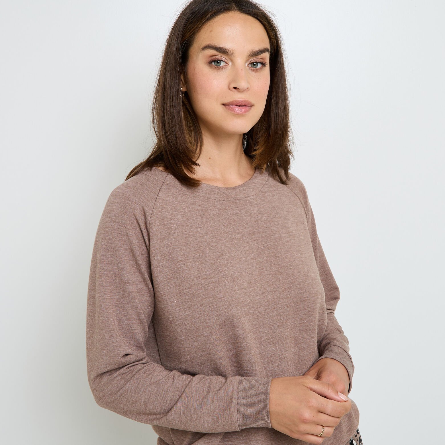 HOBBY TEE-SHIRT MANCHES LONGUES MARRON