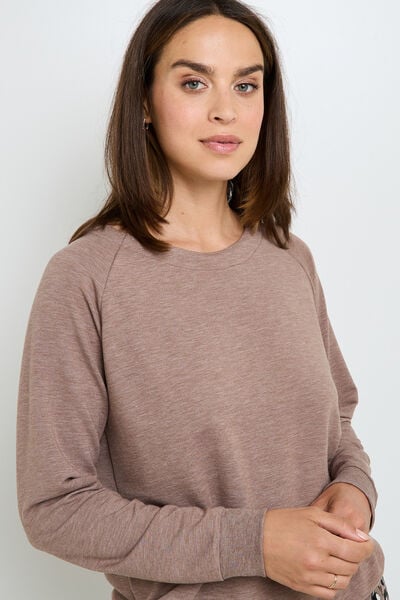 HOBBY TEE-SHIRT MANCHES LONGUES MARRON