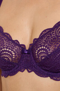 DENTELLE SOUTIEN-GORGE EMBOITANT DENTELLE VIOLET
