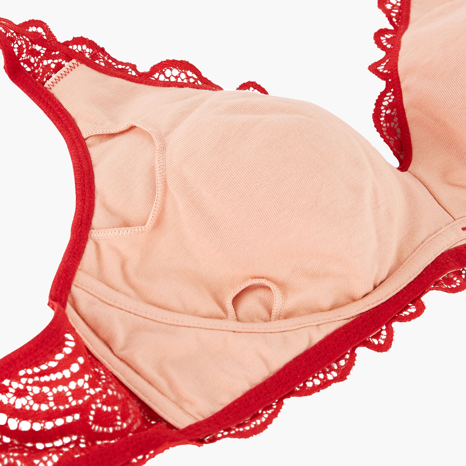 DENTELLE Soutien-gorge Post opératoire Triangle ROUGE