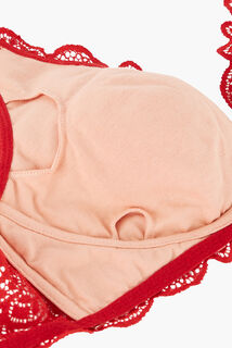 DENTELLE Soutien-gorge Post opératoire Triangle ROUGE