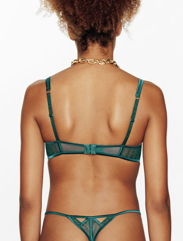 HELA SOUTIEN-GORGE CORBEILLE TULLE VERT