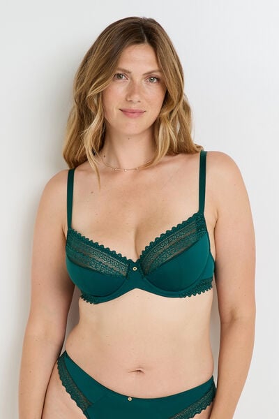 DOUCE SOUTIEN-GORGE EMBOITANT MICROFIBRE VERT
