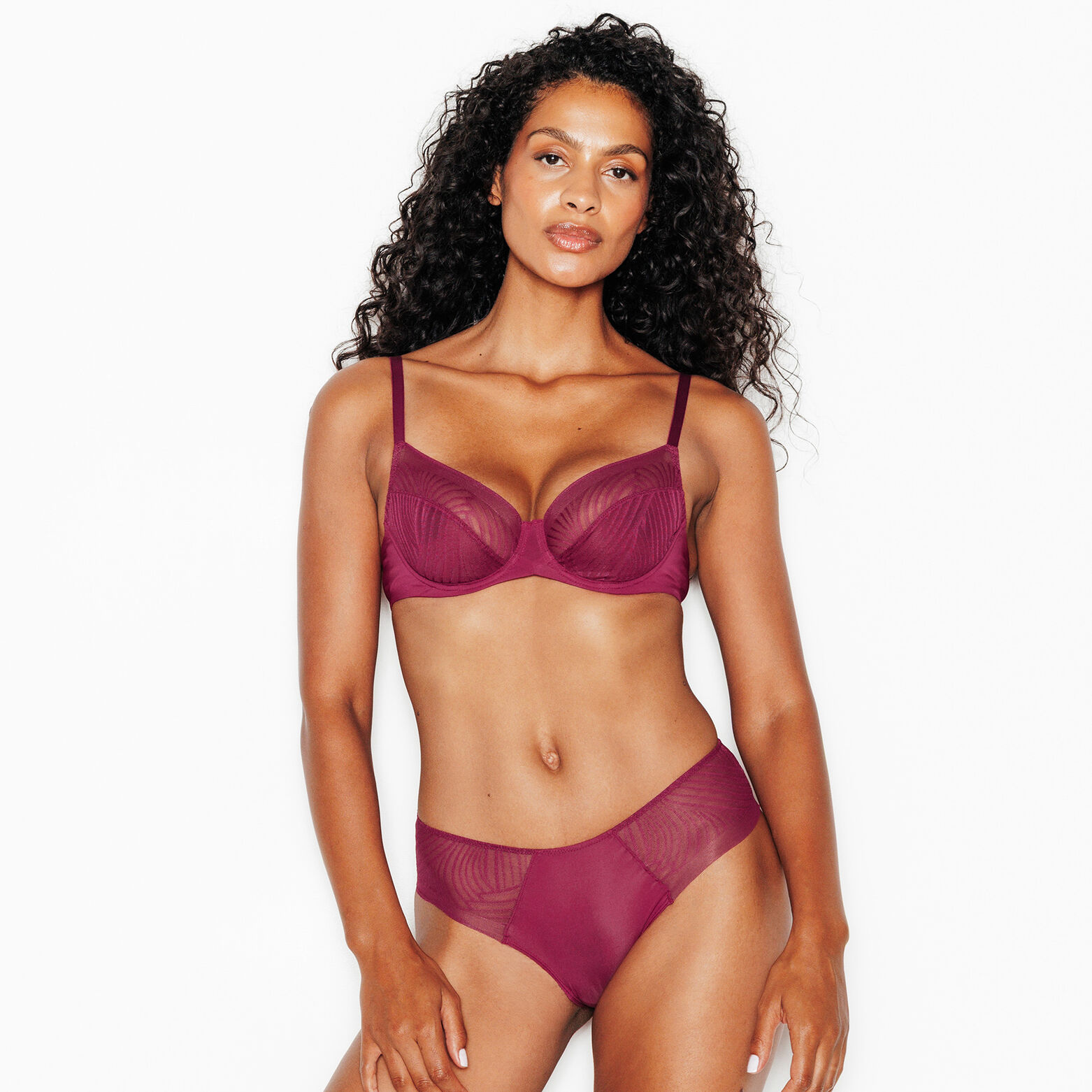 JANICE SOUTIEN-GORGE EMBOITANT DENTELLE VIOLET
