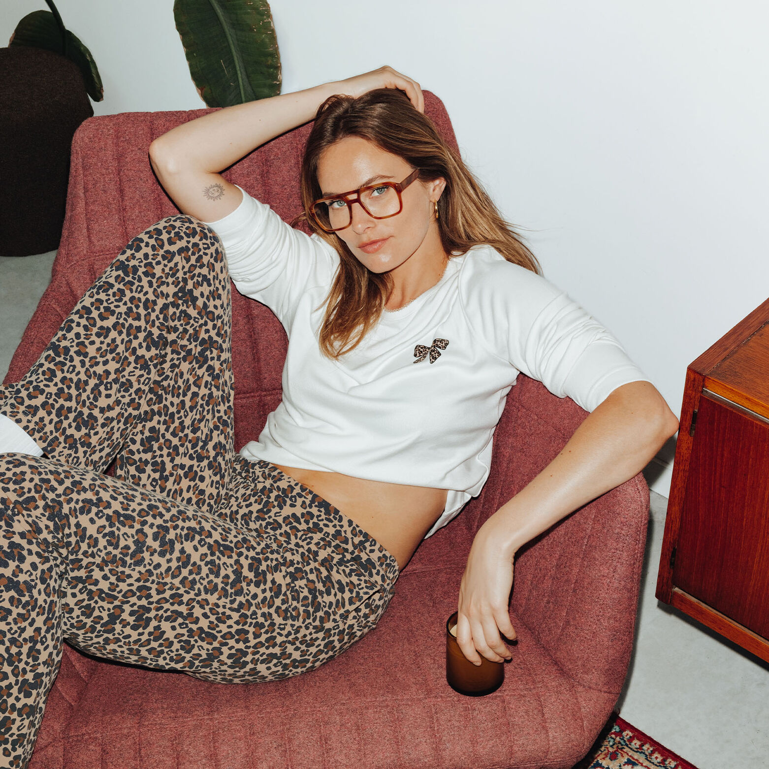 JORDANA PANTALON DE PYJAMA MULTICO MARRON