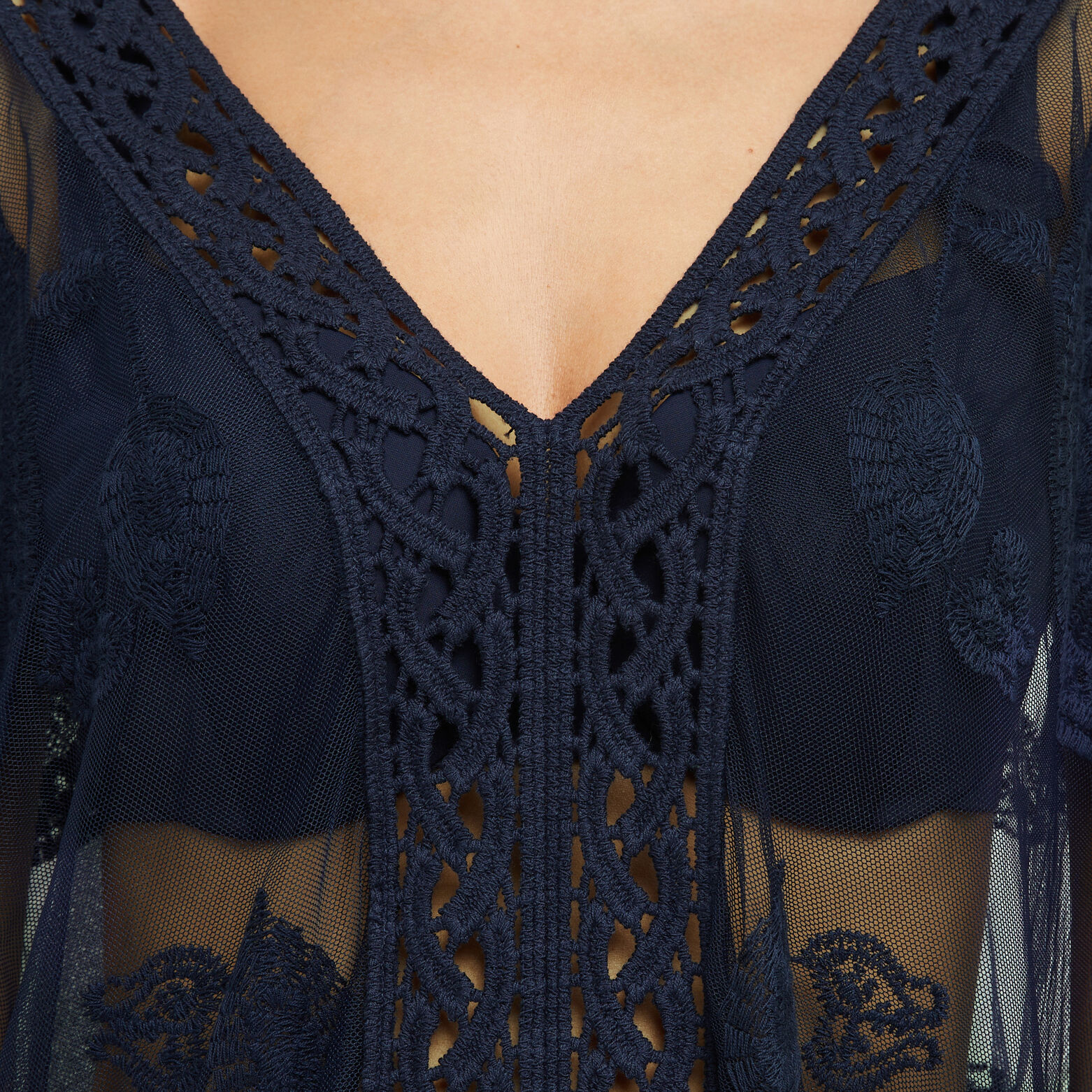 IGGY BEACHWEAR TUNIQUE BRODEE MARINE