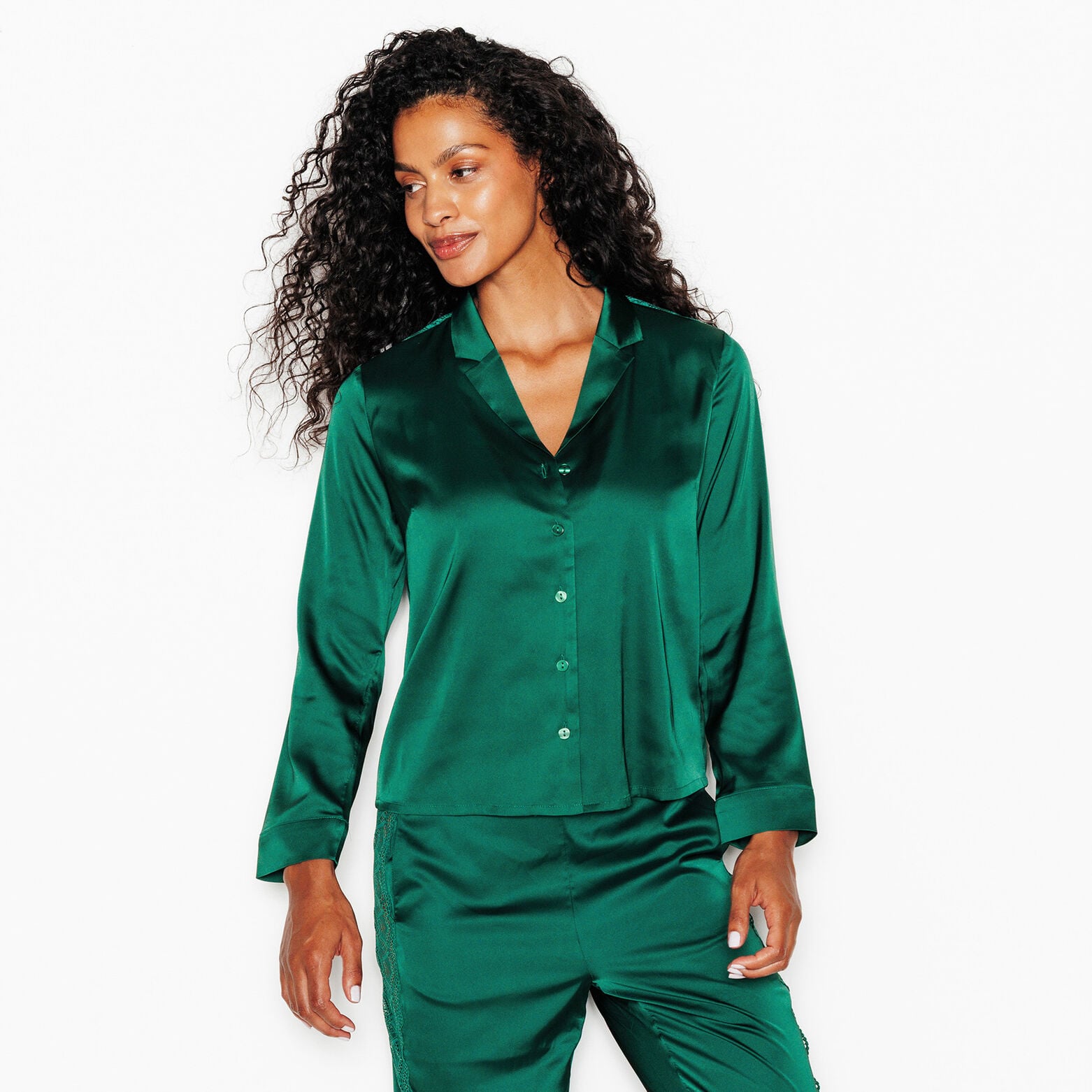 INOUIE CHEMISE DENTELLE DOS VERT