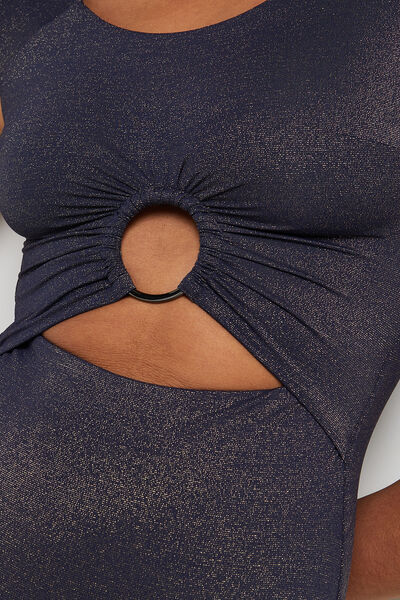 MAILLOT DE BAIN UNE PIECE MANCHES GRIS