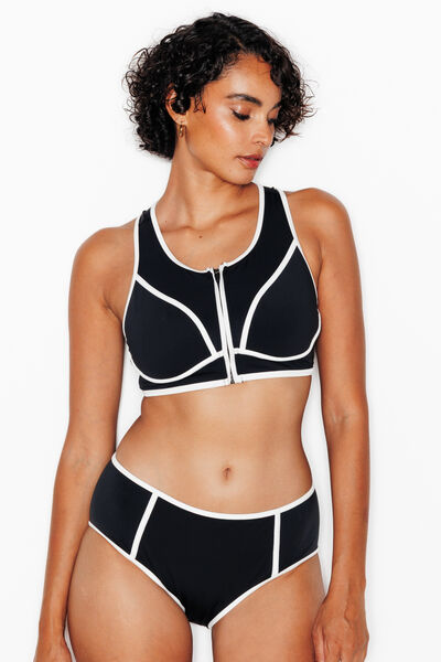 JIM BRASSIERE DE BAIN SPORT MULTICO NOIR
