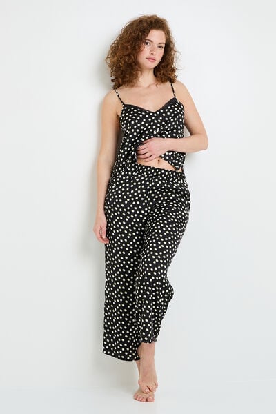 Pantalon de pyjama satin MULTICO NOIR