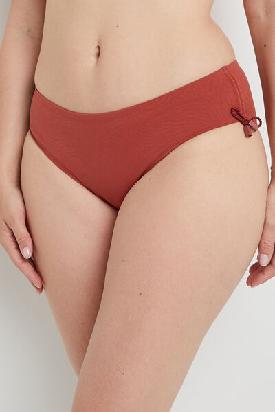 JASPE MAILLOT DE BAIN SLIP MAXI TERRACOTTA